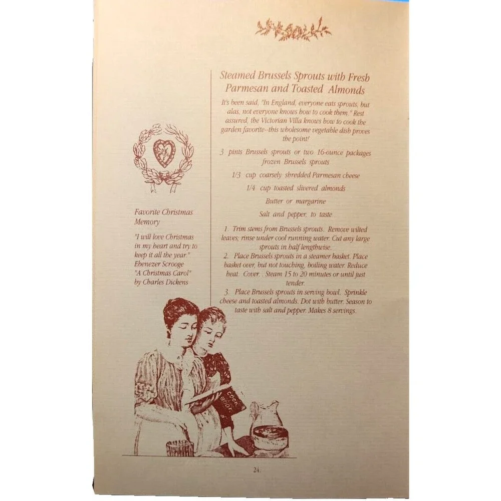 Cherished Holiday Memories The Victorian Villa Cookbook-Published USA 1988